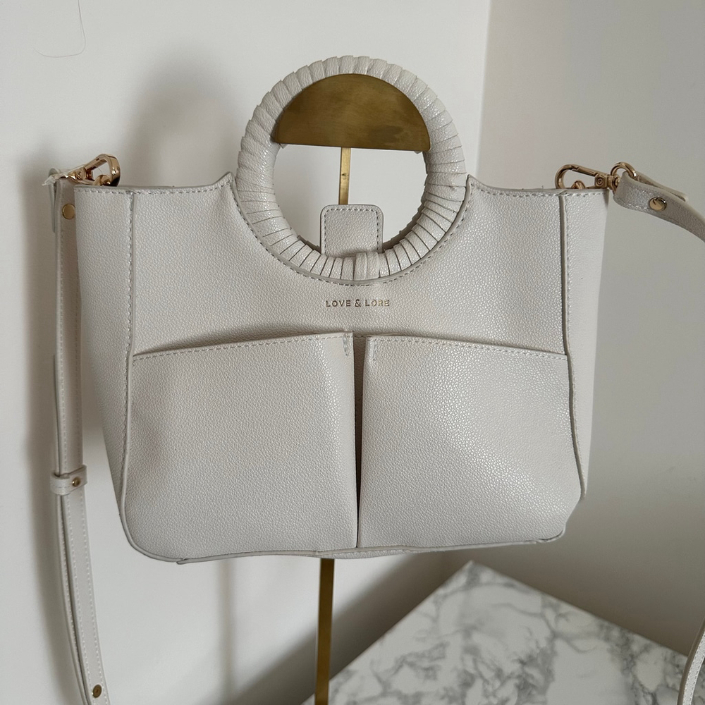 Women's Love & Lore Small Off White Tote Bag